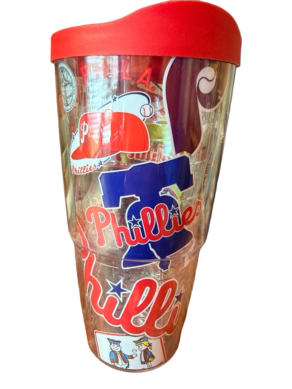 Philadelphia Phillies Tervis Tumbler 24 oz • Red Lid  • Never Used